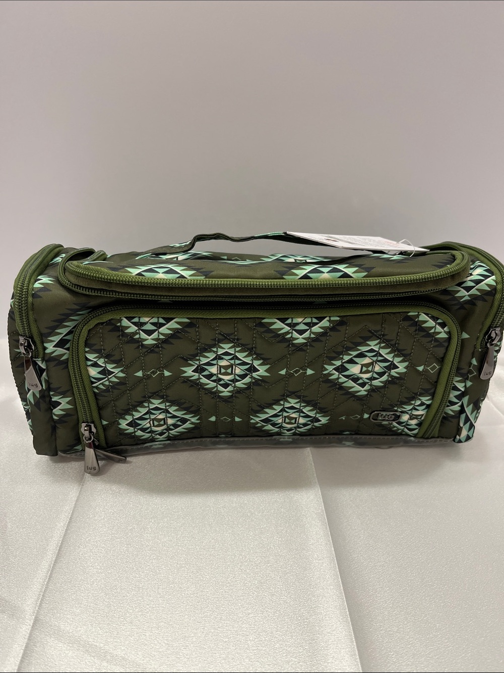 LUG - Guild Collection Classic Trolley Cosmetic Case in Crystal Honeycomb Green